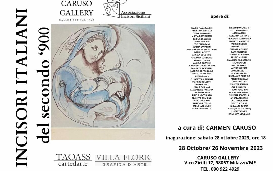 Milazzo. Al via la mostra “Incisori Italiani del secondo ‘900 alla Caruso Gallery