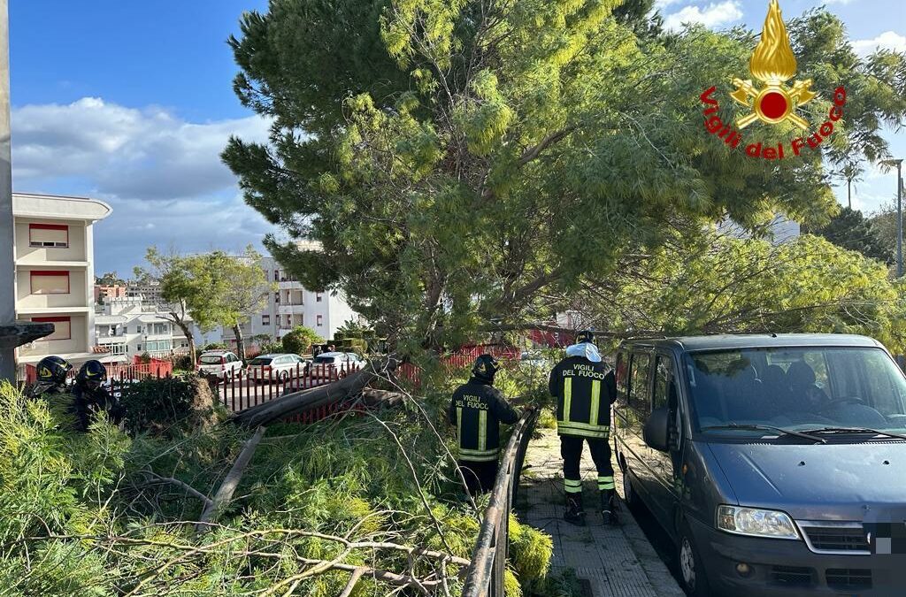 Danni per vento forte a Messina e provincia, numerosi interventi dei VdF