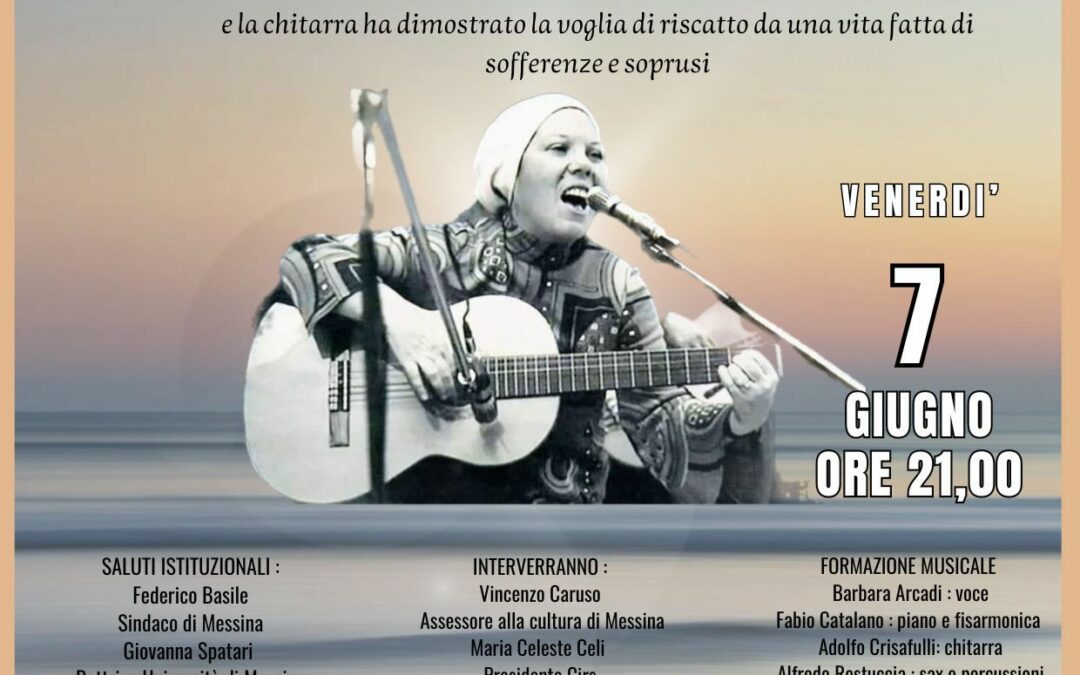 Messina. Alla Sala Laudamo venerdì 7 giugno “Tributo omaggio a Rosa Balistreri – La voce della Sicilia”