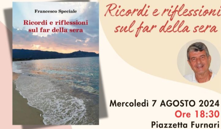 Novara di Sicilia. Il Prof. Francesco Speciale presenta l’antologia “Ricordi e riflessioni sul far della sera” in Piazzetta Furnari