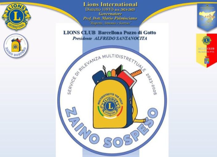 Il service “Zaino Sospeso” del Lions Club Barcellona Pozzo di Gotto