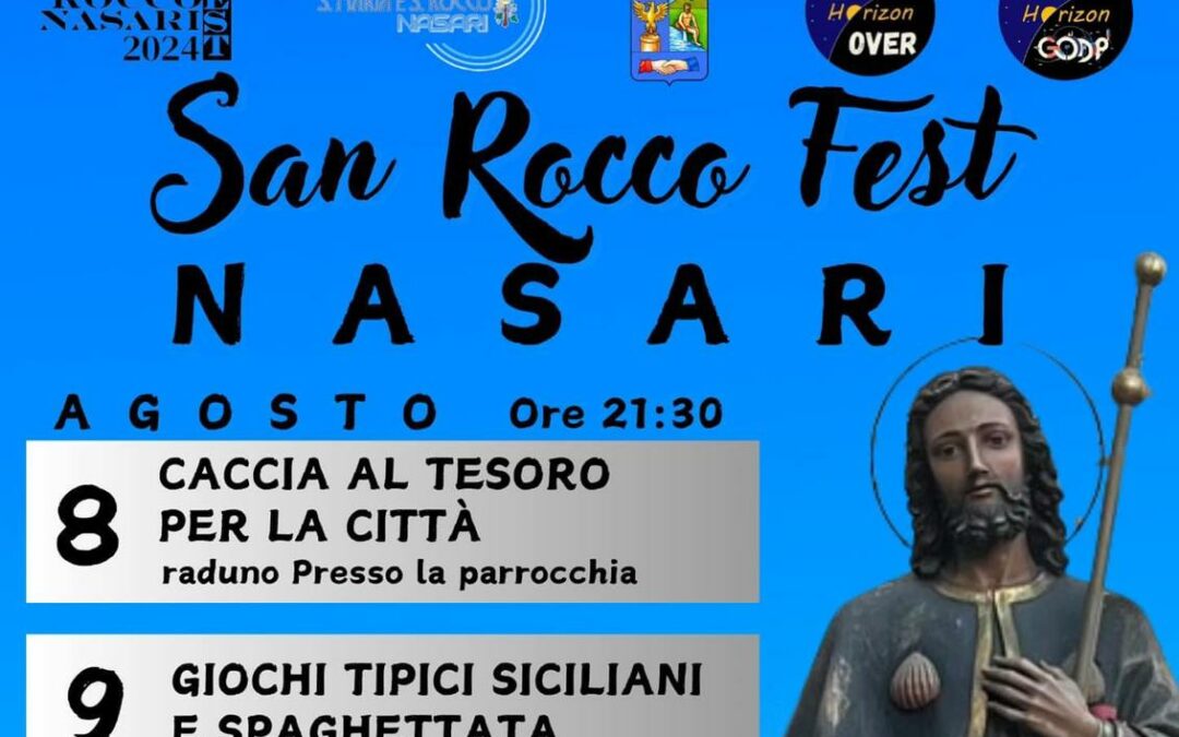 Barcellona PG. A Nasari il ‘San Rocco Fest’ tra sagre, il cabaret de ‘I Respinti e Gianni Lattore’ e la processione del santo patrono