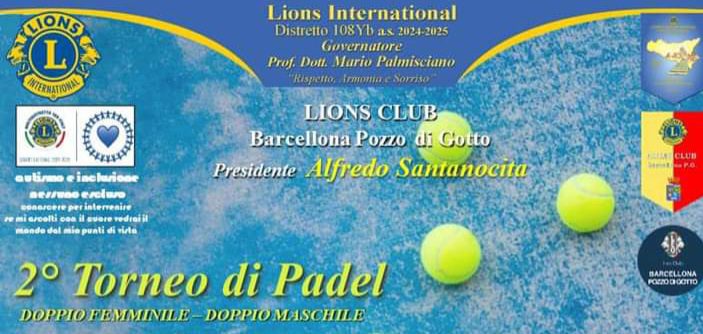 Il 2° Torneo di Padel organizzato dal Lions Club Barcellona. Successo per l’iniziativa “Zaino Sospeso”, partito alla grande il nuovo Anno Sociale 