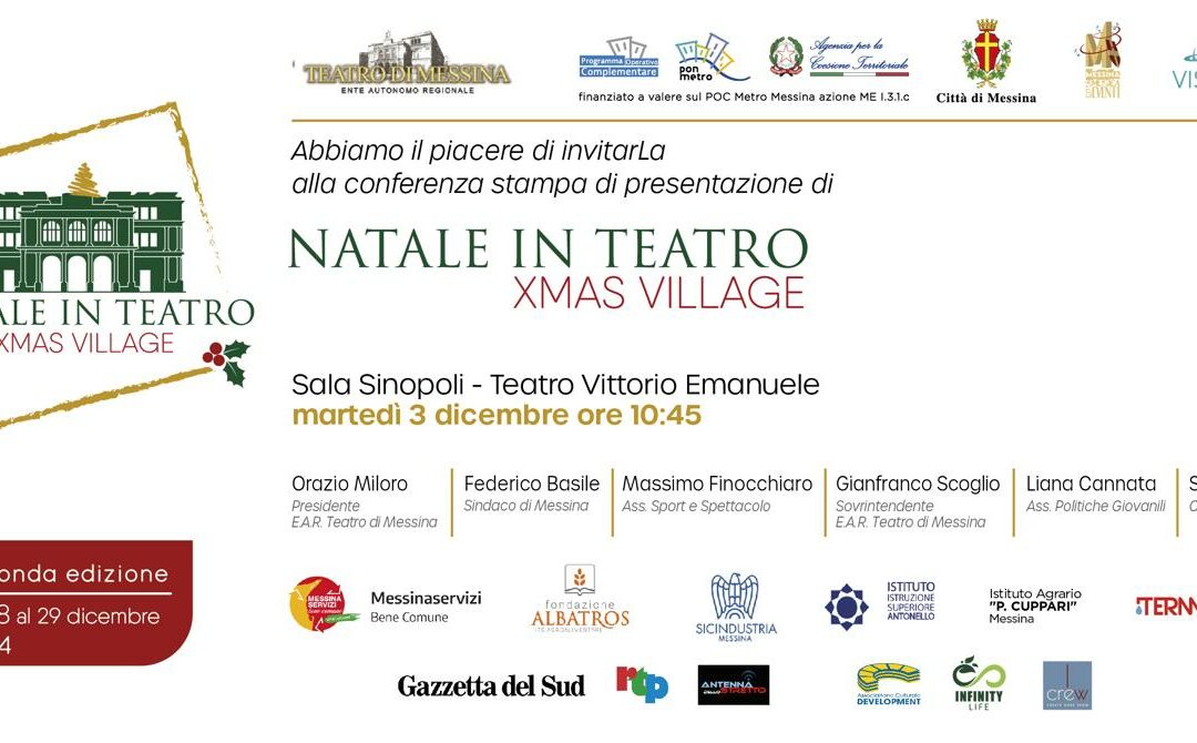 Natale in Teatro, verso conferenza di presentazione della II edizione del villaggio natalizio e del programma